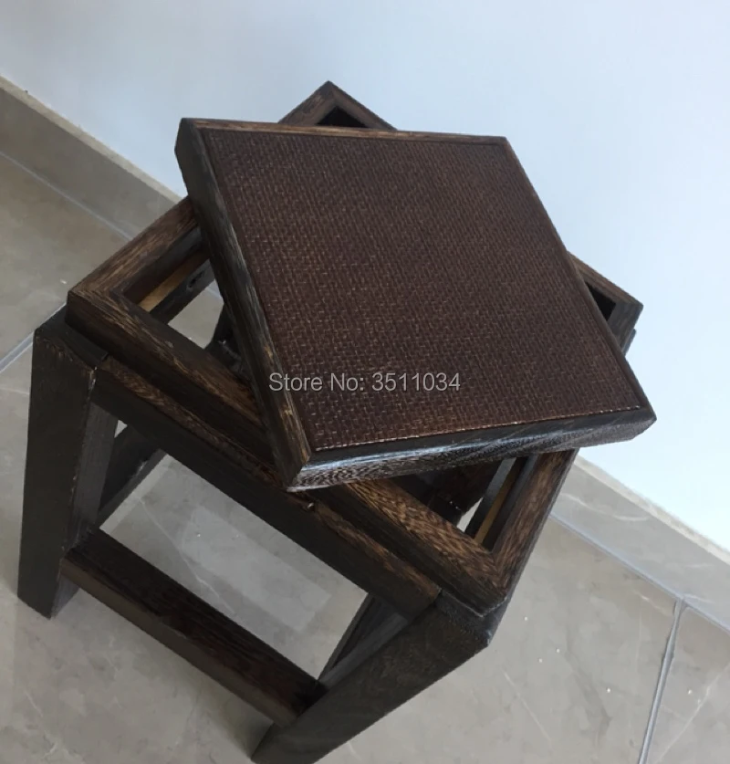 Japanese Antique Wooden Stool Chair Paulownia Wood Small Asian Traditional Furniture Living Room Portable Stand Stool Japanese Antique Wooden Stool Chair Paulownia Wood Small Asian Traditional Furniture Living Room Portable Stand Stool