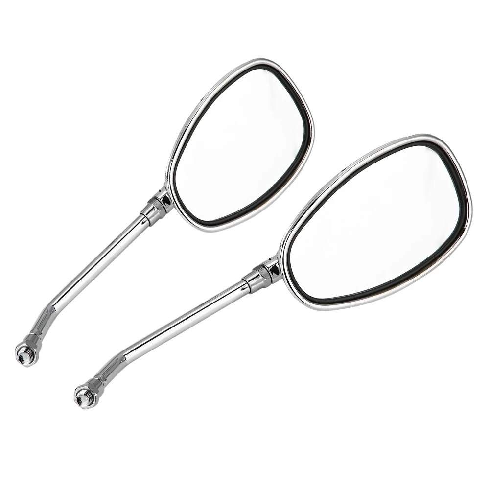 

2 pcs / Set Motorcycle Black L-bar & R-Bar Retro Side Rearview Mirror 10mm motorcycle accessories retrovisor de moto