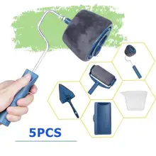 5 шт./компл. мульти-функциональный декоративная краска для стен ролик угловая кисть ручки сделай-сам бытовой Краски ing набор кистей