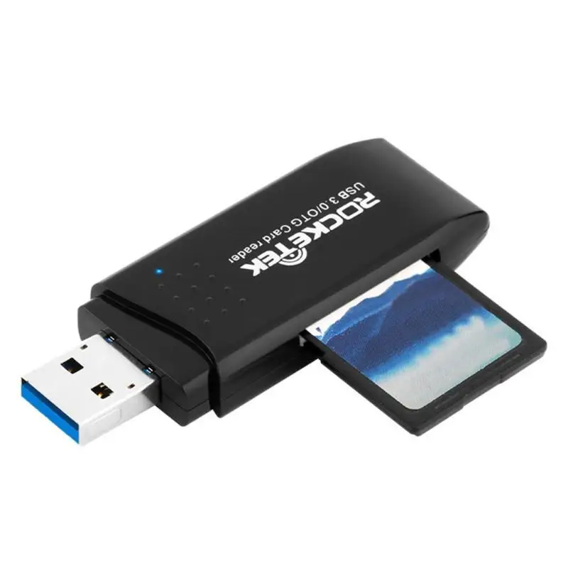 Rocketek usb 3,0 multi 2 в 1 устройство для чтения карт памяти Адаптер для SD/TF micro SD компьютер аксессуары для ноутбуков высокое качество кардридер