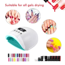 60 W УФ светодиодный светильник ногтя Маникюр для Гель-лак для ногтей сушилка с 3 Установка таймера автоматической-датчик света ногти ногтей Art