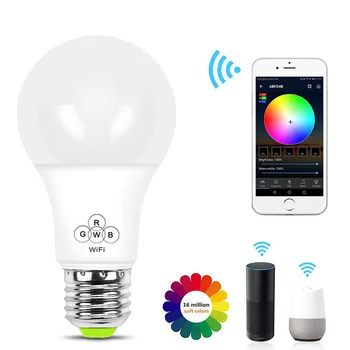 

E27 E26 4.5W Wifi Lights,Cellphone Control Color Tunable Soft,Cool White,RGB Auto Led smart light bulb Lamp flame