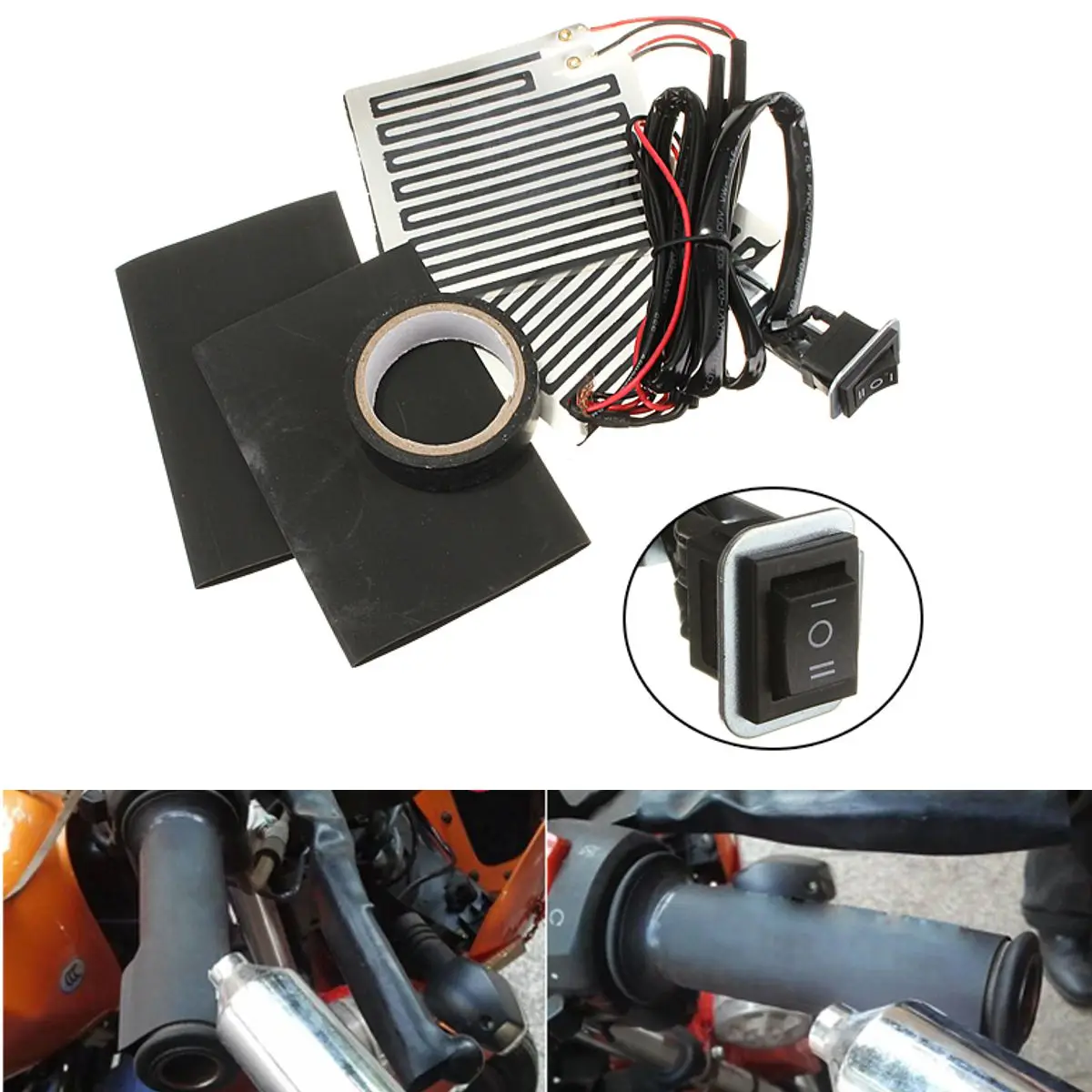 Universal Motorcycle Heated Grips Handlebar Electric Heating Wrap Hand