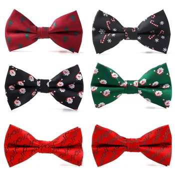 

Christmas Bow Tie Festival Santa Claus Snowflake Mens Fashion Bowtie Adjustable Party Bow Tie Tree Male Brand New Blazer Bow Tie