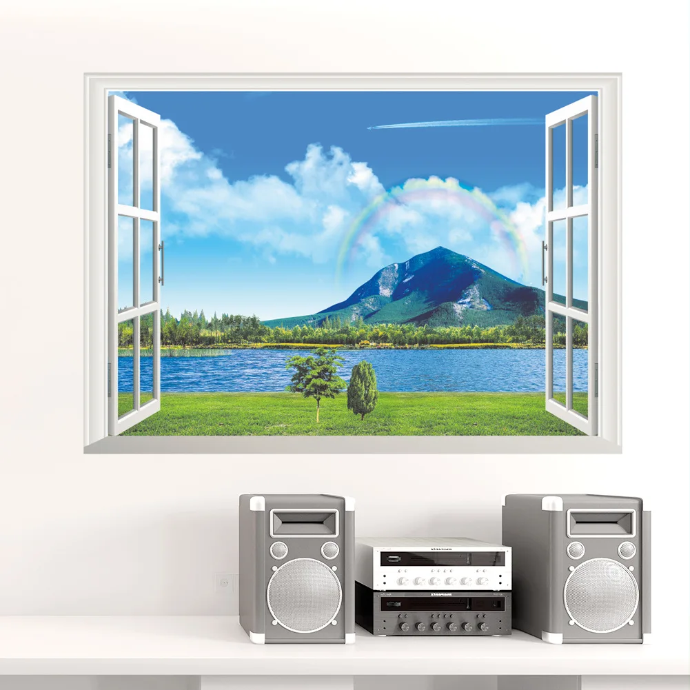 

Lake Snow Mountain Personalized Wall Stickers Removable Decal Mural Art Picture Wallpaper Room Home Decor