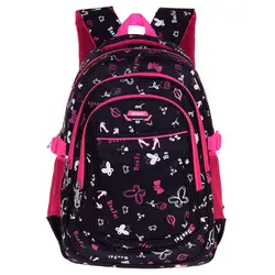 Школьные рюкзаки для девочек с милым принтом для женщин рюкзаки нейлон Детская школьная сумки для девочек и мальчиков элегантный дизайн Back
