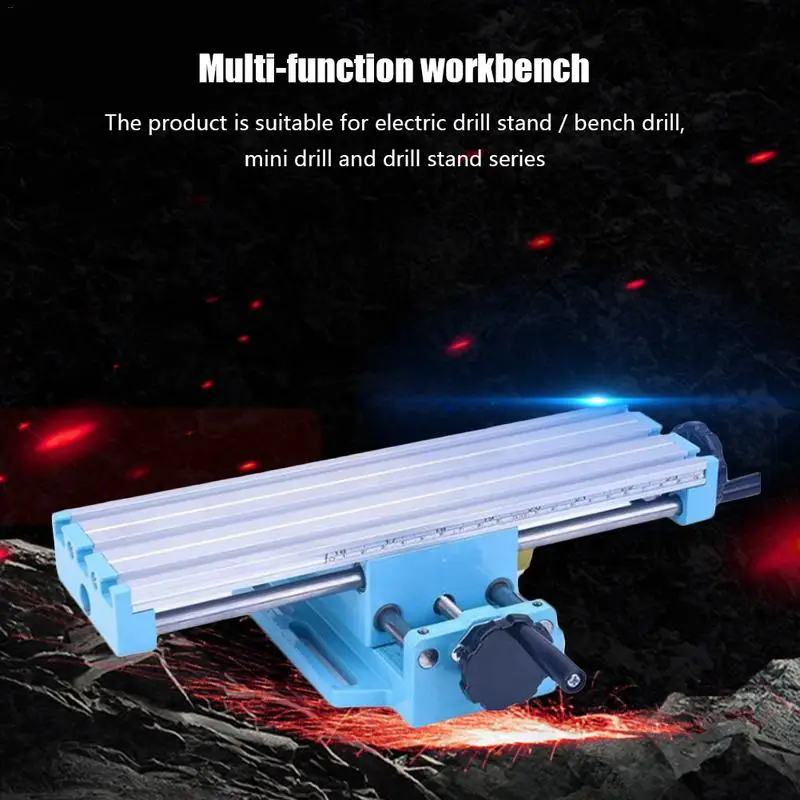 

Precision Milling Drill Worktable Machine Cross Slide Bracket Multifunction Milling Machine Drill Station Workbench Electric