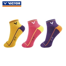 3 пары Victor высококачественные профессиональные брендовые дышащие спортивные носки для бадминтона для женщин Sk236