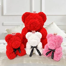 Талисман мыло с розой медведь плюшевые игрушки Ароматическая ванна мыло для влюбленных День Святого Валентина День рождения Рождество свадебный подарок