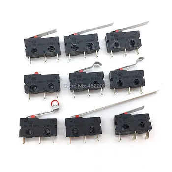 

5pcs Mini Micro Limit Switch NO NC 3 Pins PCB Terminals SPDT 5A 125V 250V Roller Arc lever Snap Action Push Micro Switch