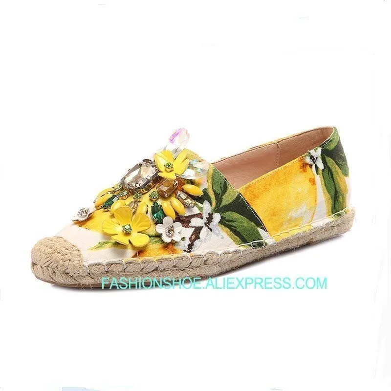 

2019 Women Round Toe Ballerinas Flats Casual Women Fashion Designer Rhinestones Espadrilles Shoes Ladies Ballet Flats For Women