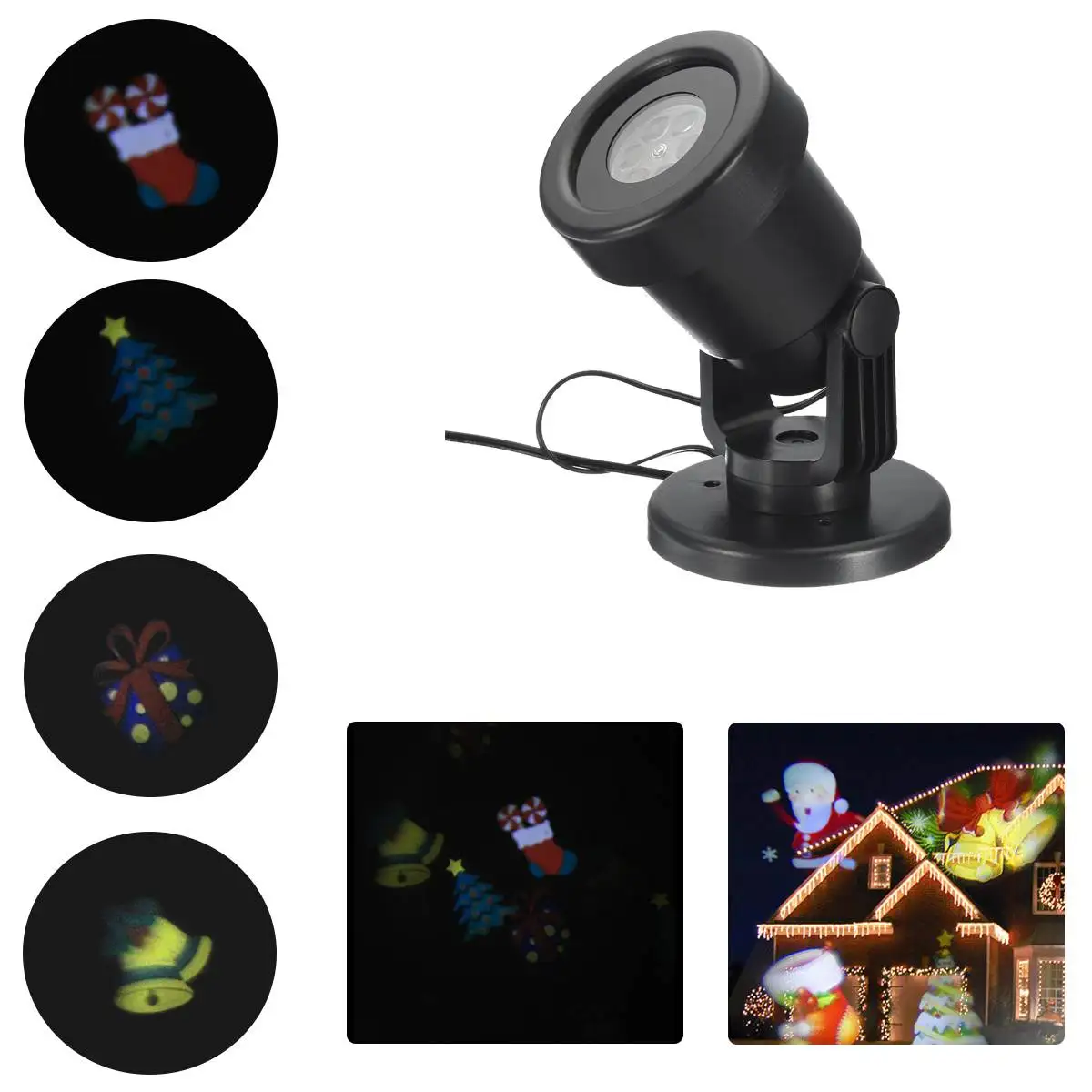 Лазерный проектор бордовый уличная Водонепроницаемая простой монтаж 4 W IP65 сценические эффекты, Рождественские огни, снег, фонарики