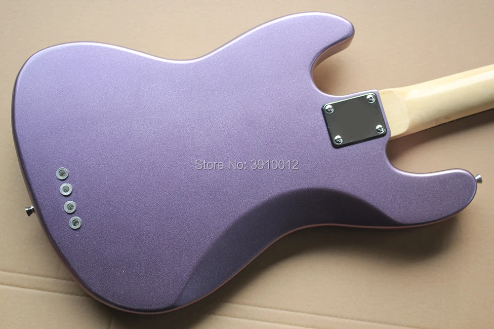 Factory custom Light Purple Electric Bass Guitar with White Pickguard,4 Strings,Maple Fingerboard,offer customized