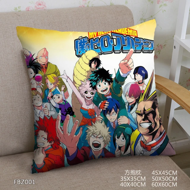 Fronha de travesseiro de anime my hero academia, capa de almofada dos  personagens de boku no hero academia, presente para homens - AliExpress