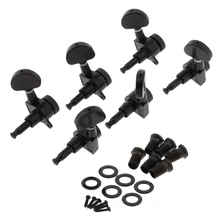 3R3L Locked String Tuning Pegs Keys Tuners Machine Heads for Steel String/Electric Guitars Acces-Black 3R3L Locked String Tuning Pegs Keys Tuners Machine Heads for Steel String/Electric Guitars Acces-Black