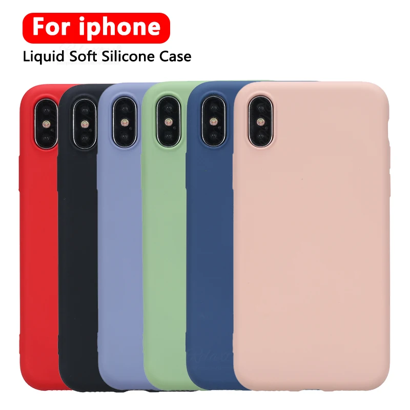 

soft Liquid Silicone Case for iphone xs max candy color Cover cases on for iphone x xr xs max aifon x s r sx max rx couqe capa