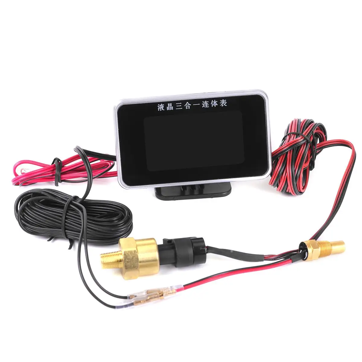 

Universal for Car Motorcycle 3 In1 LCD Car Digital Gauge Voltmeter/Oil Pressure/Water Temp 12-24V 9.5x6.3x3.2cm