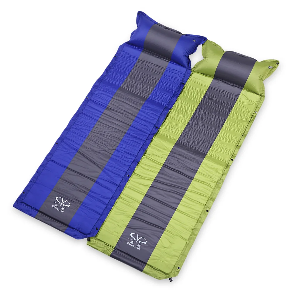 

SHENGYUAN Outdoor Camping Mat One Person Automatic Inflatable Mattress Splicable Cushion with Pillow
