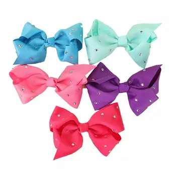 

5pcs Cute Bowknot Hairpin Fashion Plain Colour Hair Clip Bobby Pins Hair Accessories for Kids Girls (Random Color)