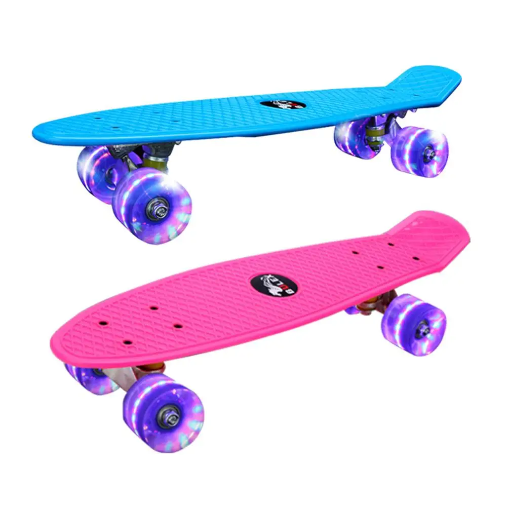 

Four-wheeled Skateboard Children And Adolescent Beginners Brush Street Professional Men And Women Road Plastic Long Skateboard