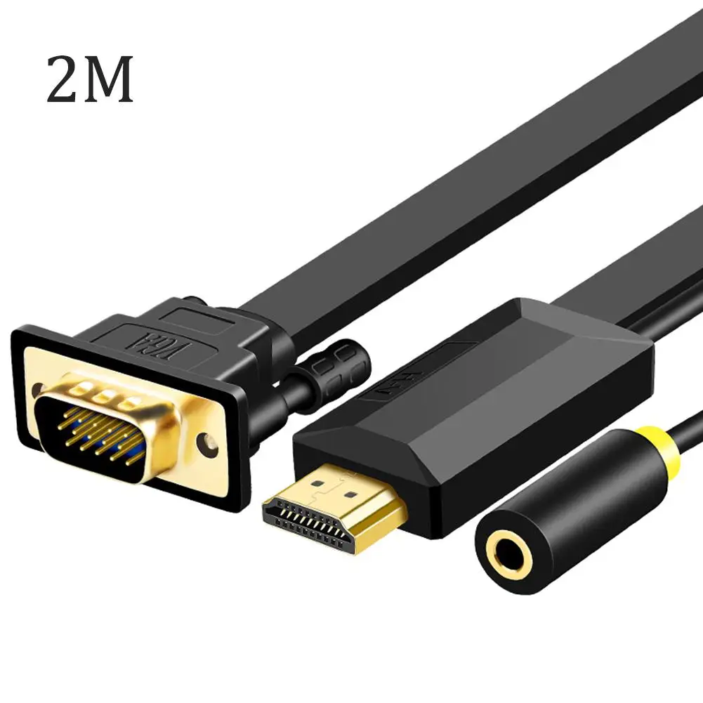  HDMI A VGA HD Cavo Con Adattatore Audio Del Computer HDMI TV Box Convertitore di Sincronizzazione V