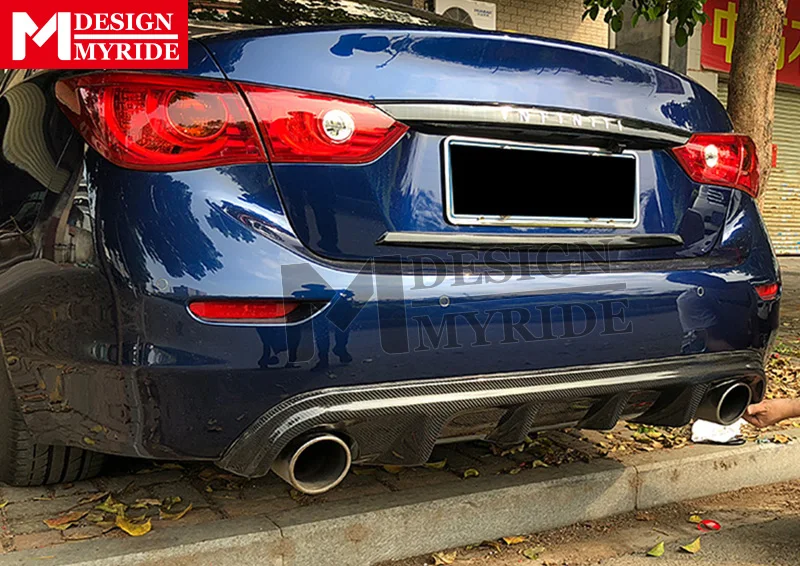 Для Infiniti Q50 Q50S Высокое качество углеродного волокна задний бампер диффузор