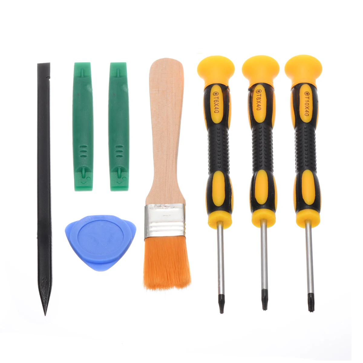 

8pcs 3 Types Repair Tools Prying Tool Kit with T8 T6 T10 Screwdriver and Cleaning Brush Set For Xbox One 360 PS3 PS4