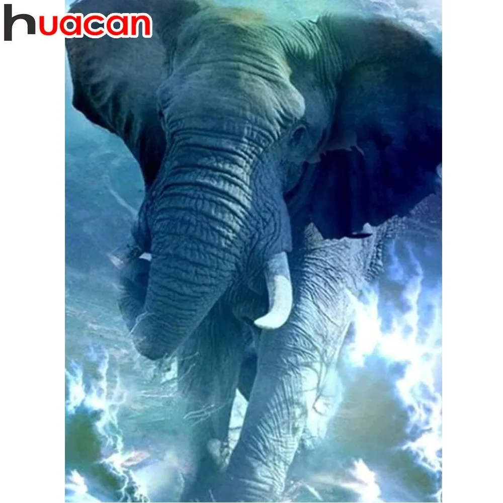 

HUACAN 5D DIY Full Square Diamond Painting Animal Rhinestone Mosaic Diamond Embroidery Elephant Cross Stitch Home Decor Gift