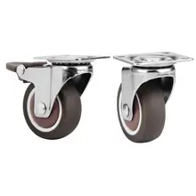 Roulettes pivotantes en caoutchouc souple, meuble robuste, roulettes pour chaise de bureau à roulettes, à plateau, 4 pièces