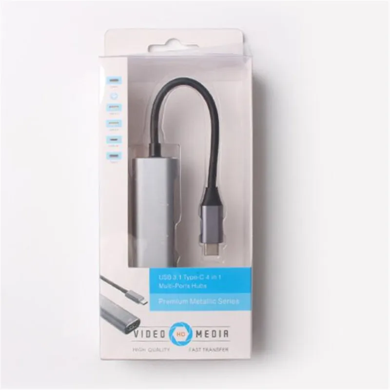 Док станция для ноутбука feed me Type c док USB3.0 конвертер 4k к HDMI PD концентратор MacBook