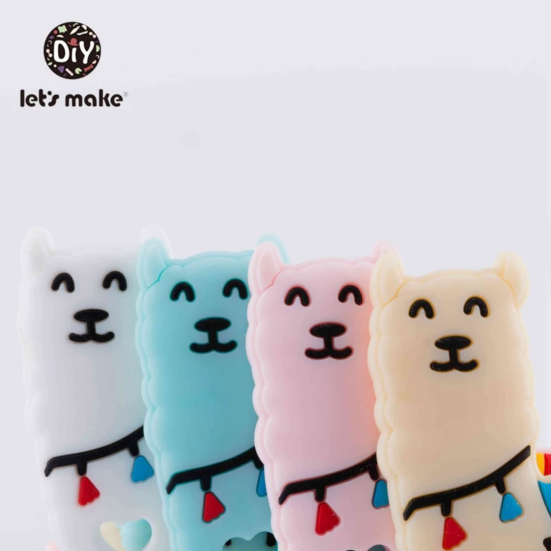 Let's make Silicone Teether Alpacas 1 шт./компл. силиконовая подвеска Детские Силиконовые