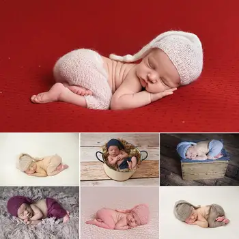 

7 colors Newborn Baby Boys Girls Cute Crochet Knit Costume Prop Outfits Photo Photography prop