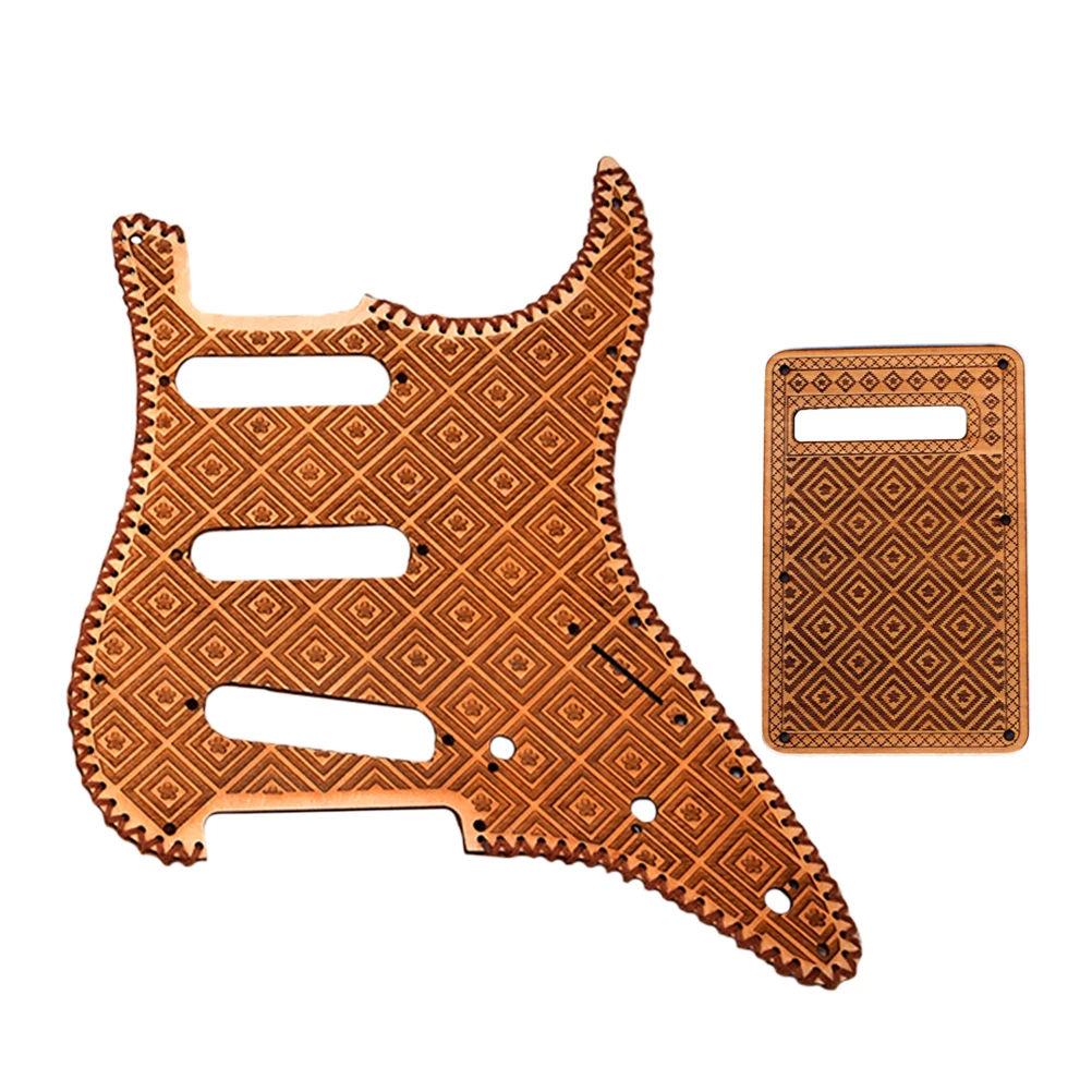 

Maple Wood Single Coil Pickguard Pickups and Back Shroud Set for for fender Stratocaster Strat Electric Guitar (GQ301F)