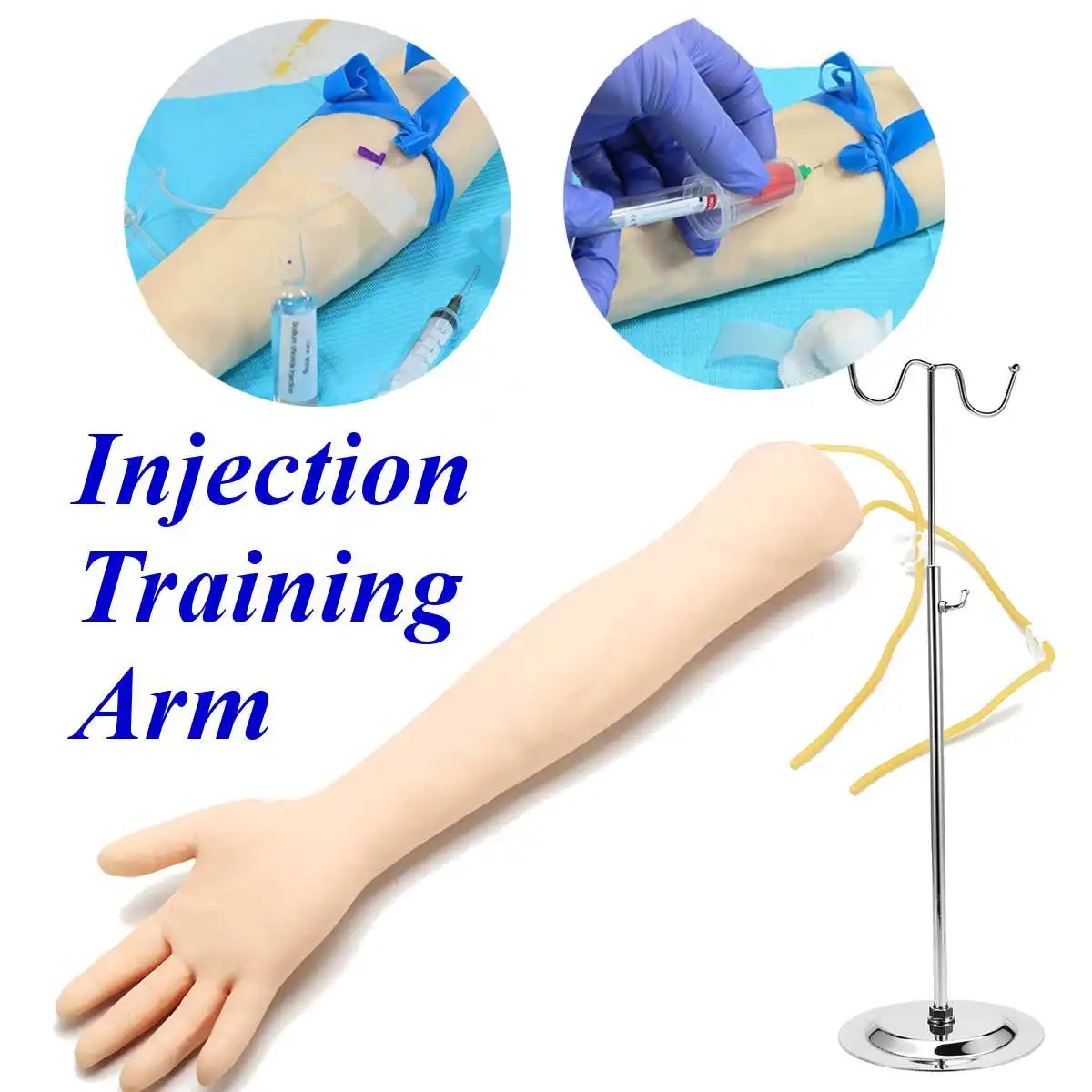 

IV Practice Arm Phlebotomy Venipuncture Model With Bracket Adult Arm Venipuncture Training School Educational Medical Model New