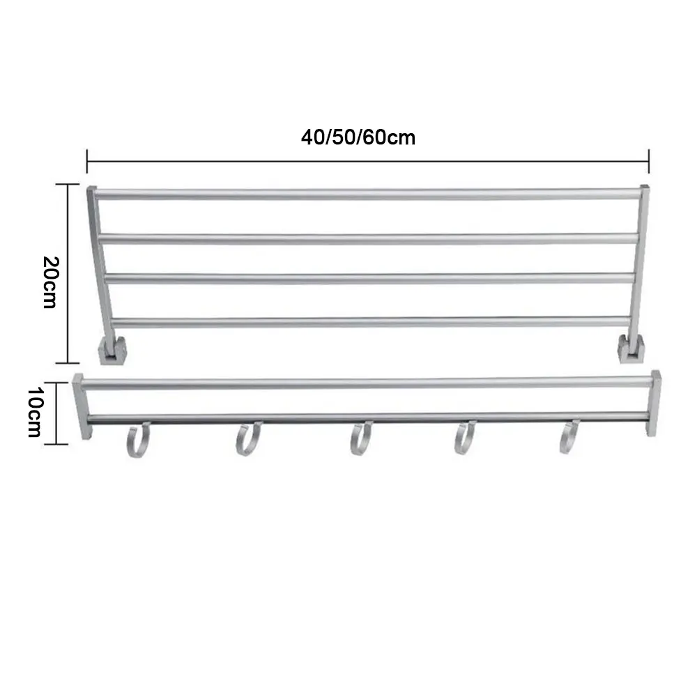 Вешалка для полотенец двойная вешалка для полотенец Полка хранение на кухне Складная Алюминиевая Удобная