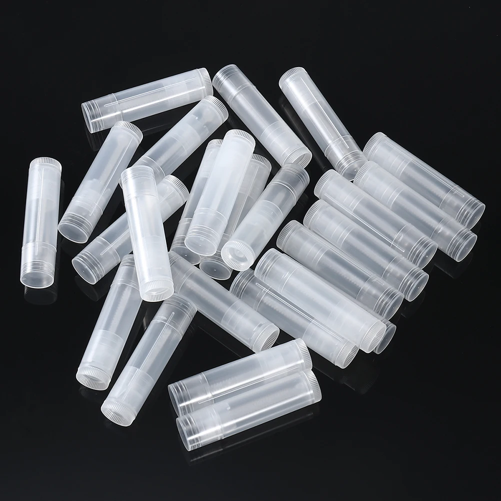 

50PCS Multi-Function Plastic Smooth Empty Portable Lip Balm Tubes Makeup Tools