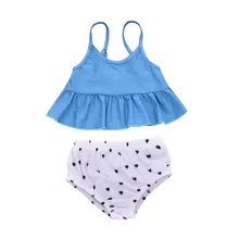 Купальный костюм из двух предметов с принтом для маленьких девочек купальный костюм, купальный костюм, комплект одежды, купальный костюм, одежда цельный