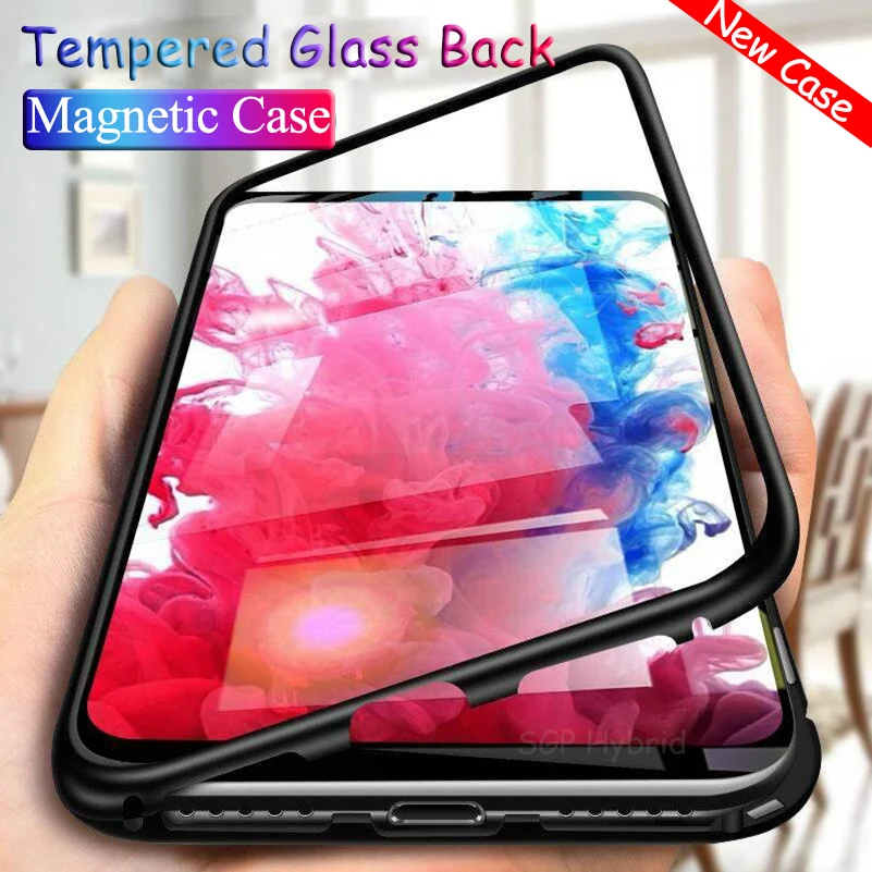 

S10 e Magnetic Flip Case for Samsung Galaxy s10 s9 s8 Plus Case Glass Back Cover for Galaxy s9 s10e s10plus Note 9 8 Coque Funda