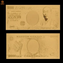 Or 999999 meilleur prix pour le japon 10000 Yen 24k feuille d'or billets de banque en papier plaqué or argent à collectionner
