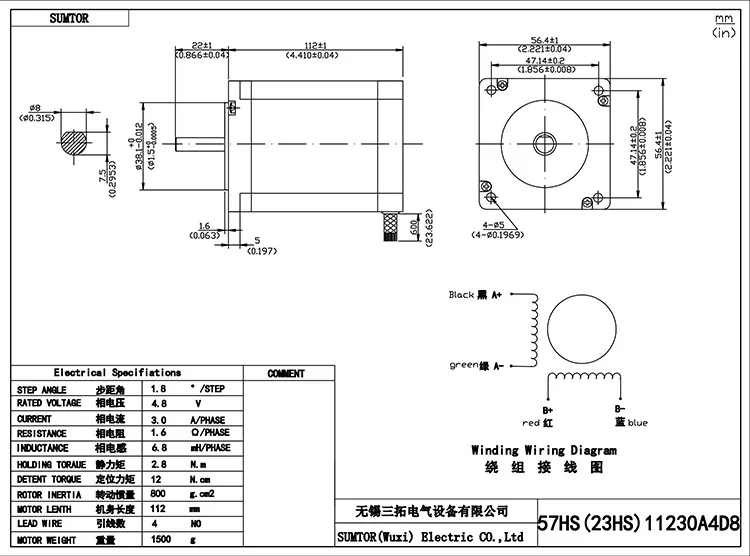 groentje met de klok mee Analytisch Nema 23 stepper motor 112mm motor body length 8mm shaft diameter signal or  double|Stepper Motor| - AliExpress