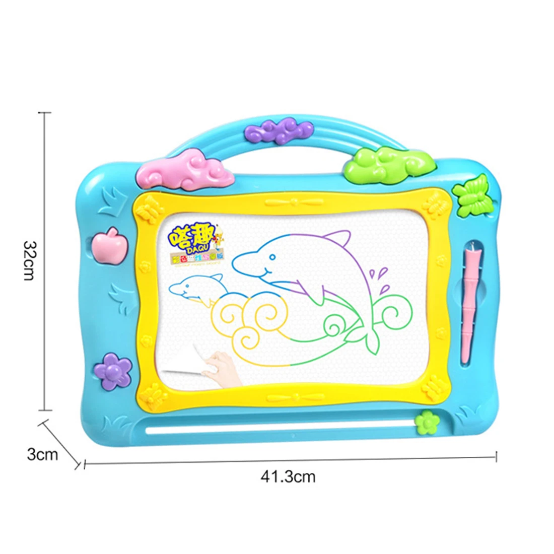 41x32 см магнитная доска для рисования игрушки для рисования обучающий графический планшет для детей-цвет случайный L