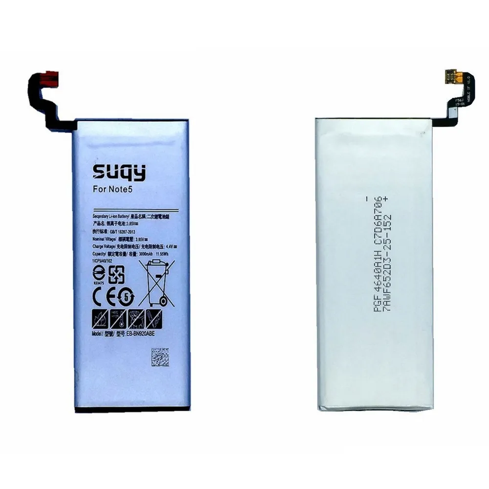 Suqy EB-BN920ABE Phone Battery For Samsung Galaxy Note 5 N9200 N920t N920c SM-N9208 N9208 Replacement Batteries Accumulator Suqy EB-BN920ABE Phone Battery For Samsung Galaxy Note 5 N9200 N920t N920c SM-N9208 N9208 Replacement Batteries Accumulator