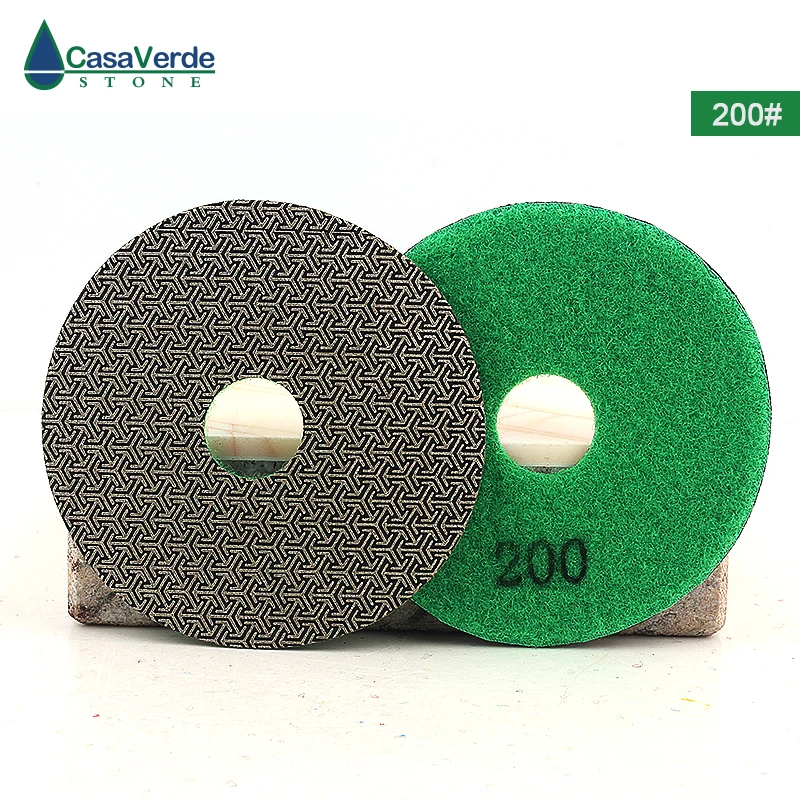 Koop 1 stk partij 4 inch 100mm diamond Electroplated polijsten Pad Snelle Verwijdering Tegel Glas Beton Steen Schuren Schijf Metalen Polijsten