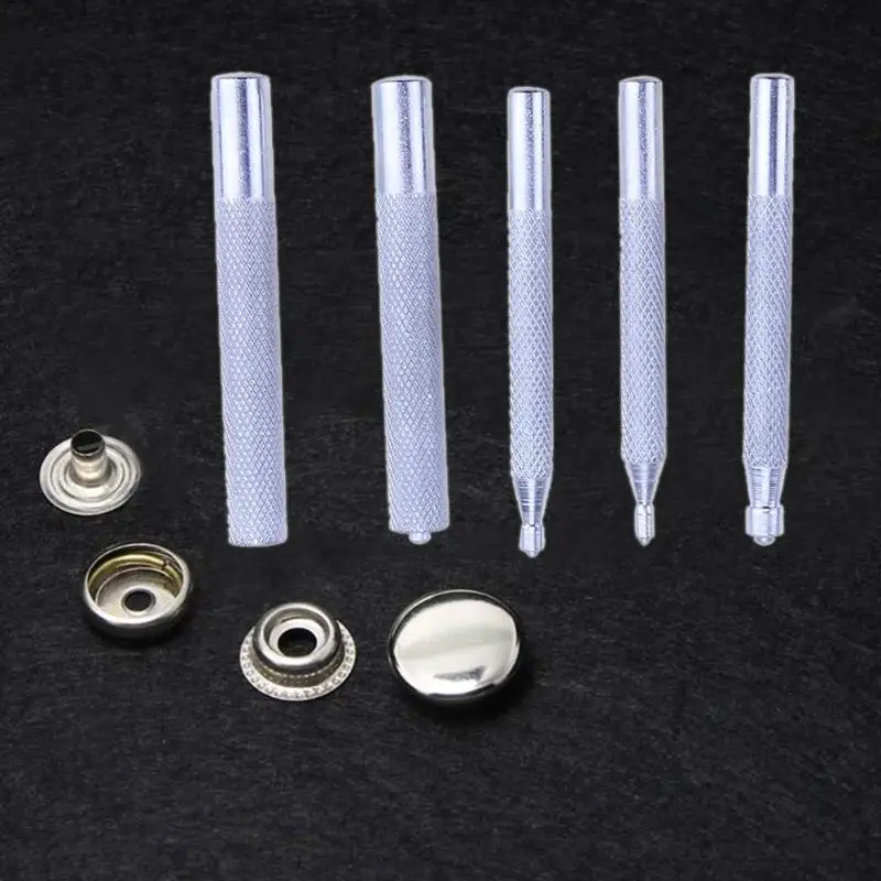 

6pcs/set Craft Tool Die Punch Snap-All Rivet Setter Craft Leather Manual Button Installation Household Grommet Eyelet Punch