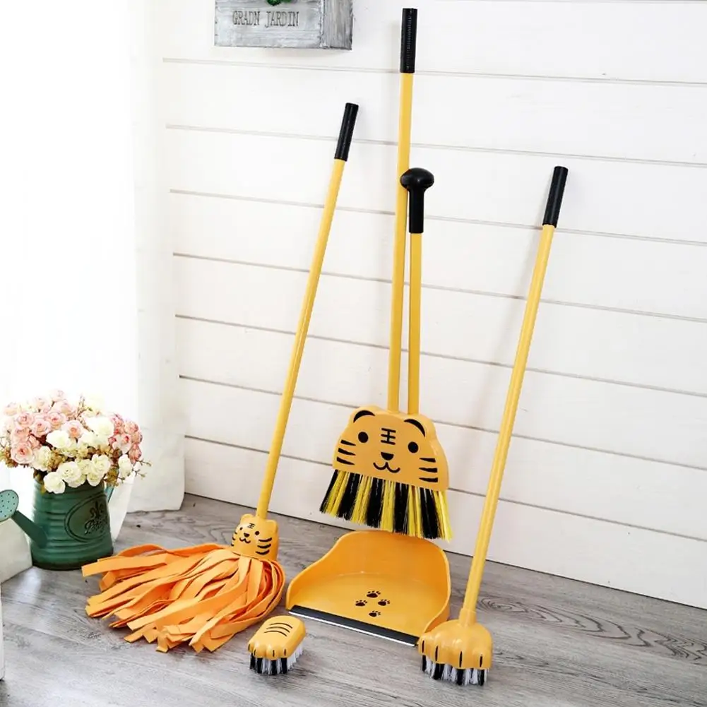 

Print Mini Fashion Cute Children Small Broom Brush Kindergarten Mop Housework Cleaning Kit Children's Toys Gift