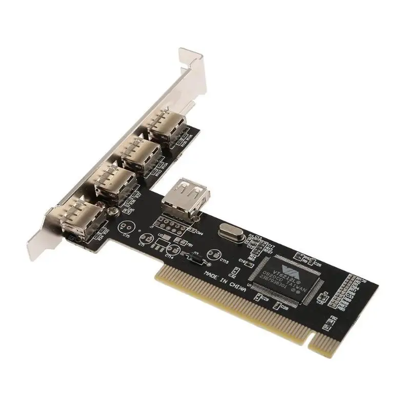4 Ports PCI-E to USB 2.0 HUB PCI Express Expansion Card Adapter Converter
