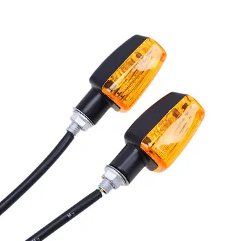 

2x Motorcycle Turn Signals Mini Bike Blinker Amber Indicator Light Lamp Bulb Set