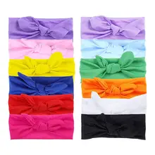 12 шт. Милые Удобные цветные заячьи ушки регулируемые цветочные аксессуары для волос обруч для женщин девочек