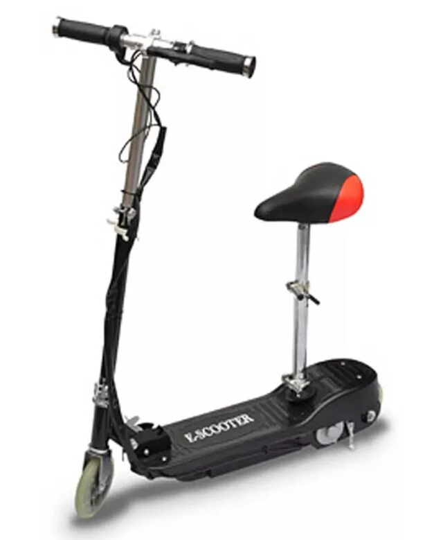 

VidaXL Black Sensational Electric Scooter With Saddle Children Kids Electric Scooter 120W 12km/H Maximum 50kg