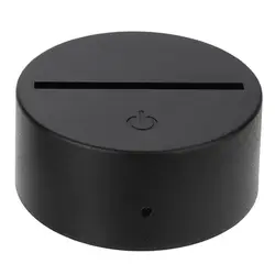 Черный ABS 3D светодио дный светодиодные лампы база ночник держатель с USB кабель дистанционное управление для освещение Замена поставки